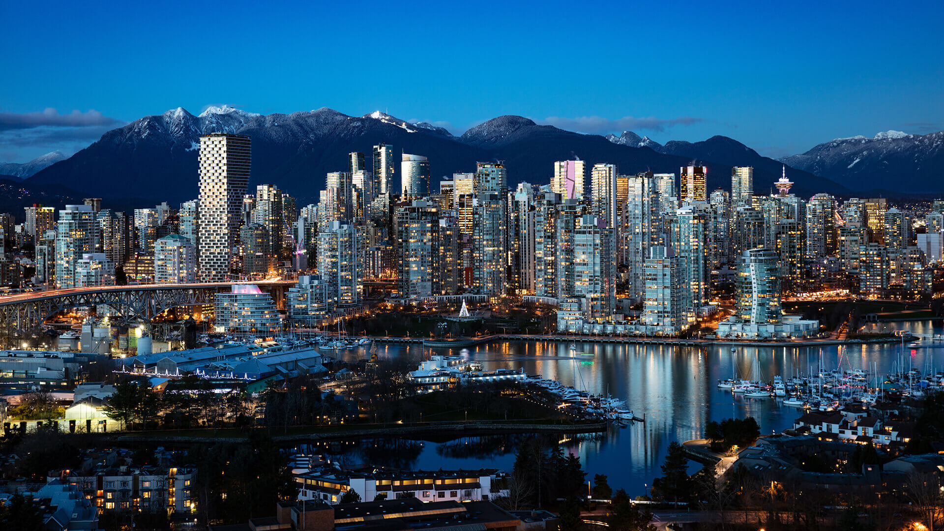 Vancouver evening skyline