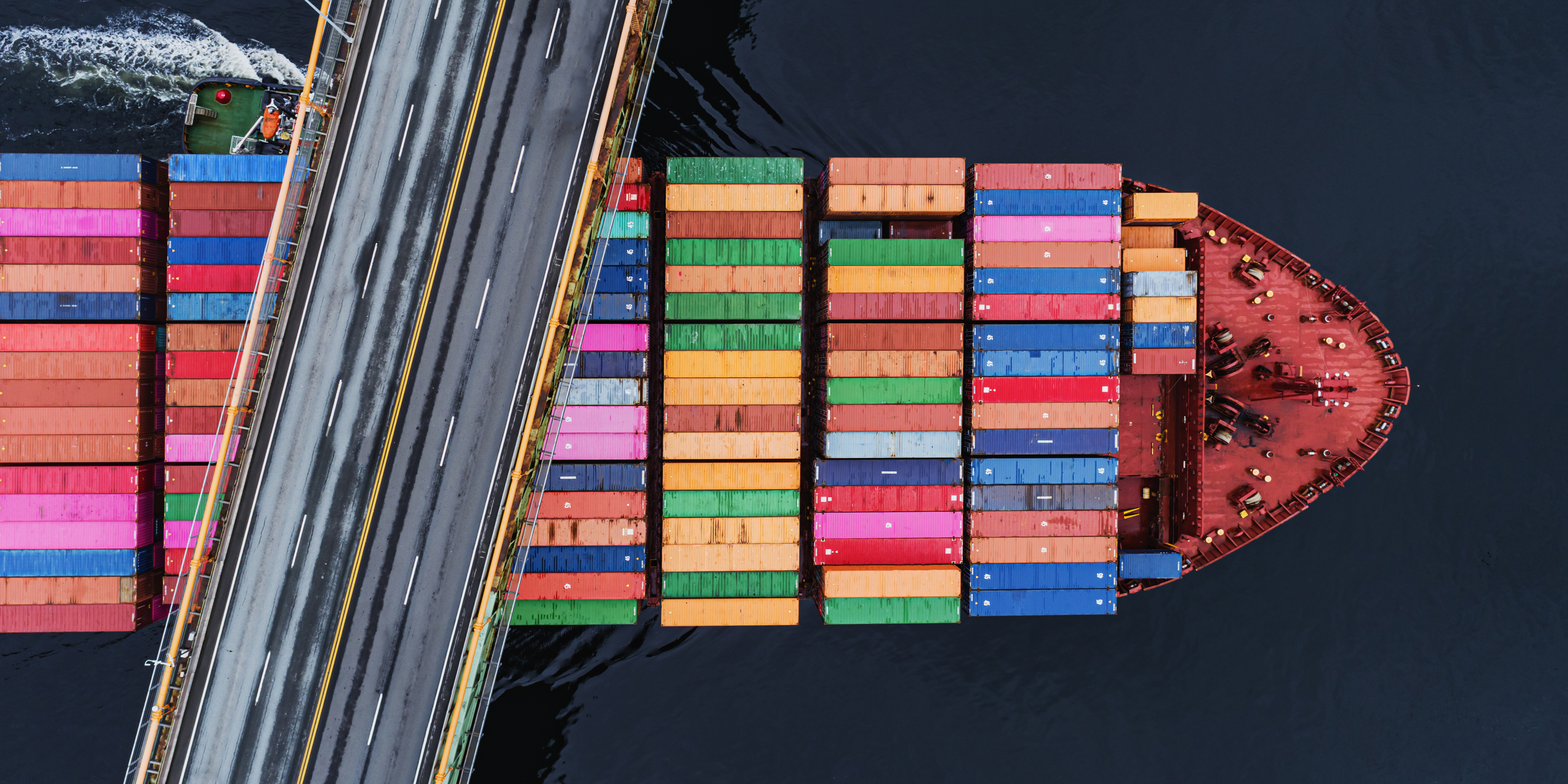 shipping containers on ship