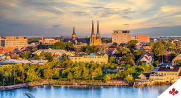 : Aerial view of Charlottetown, PEI, Canada.